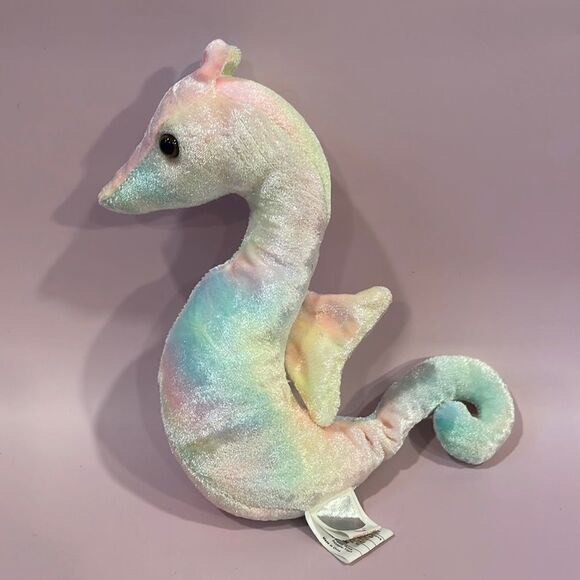 Original Ty Beanie Baby 1999 Neon the Pastel Multi-Coloured Seahorse EUC 7” tall - Picture 1 of 6